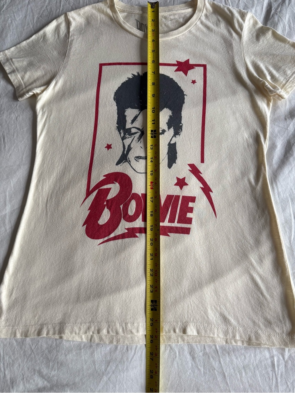 David Bowie Official Graphic T-Shirt Tee Cream Size L 100% Cotton - Picture 5 of 5